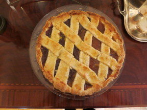 Ivan's Birthday Cake -- an apricot-raspberry linzer tart.