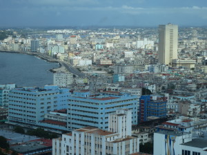 View of part of the city from atop the FOCSA tower.