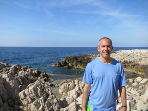 On the rocks at Cap Ferrat, France.