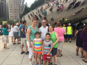 The Bean in Chicago's Millennium Park with Cousin Morgan