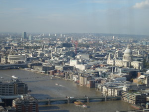 View from my room at the Shangrila London at the Shard.